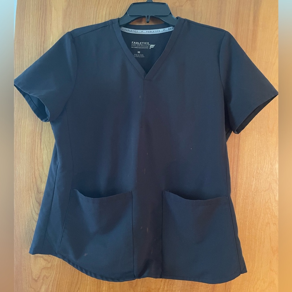 Women’s black Fabletics Scrub Top
